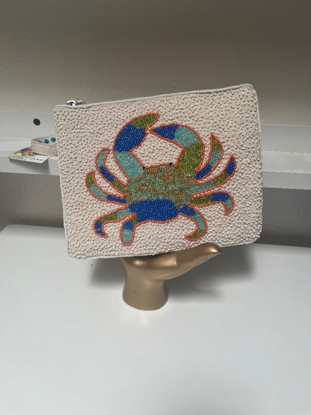 🦀 Express Edit Blue Crab Beaded Bag – NWT